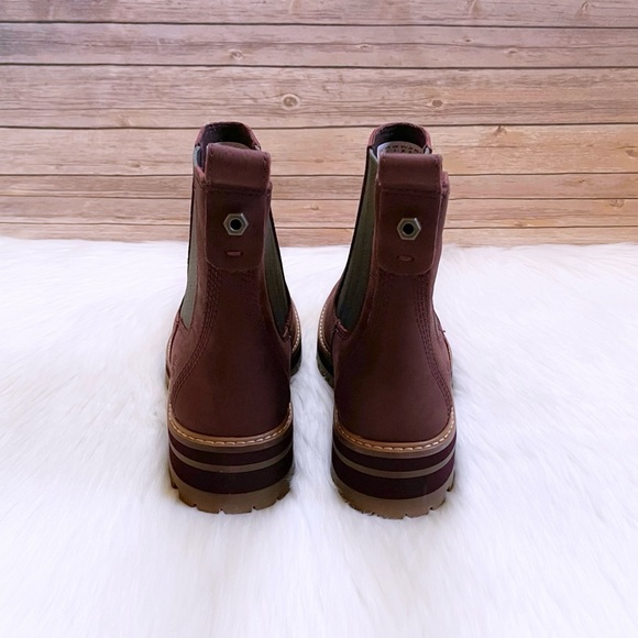 Timberland Courmayeur Valley Chelsea Burgundy Boots - Picture 3 of 7